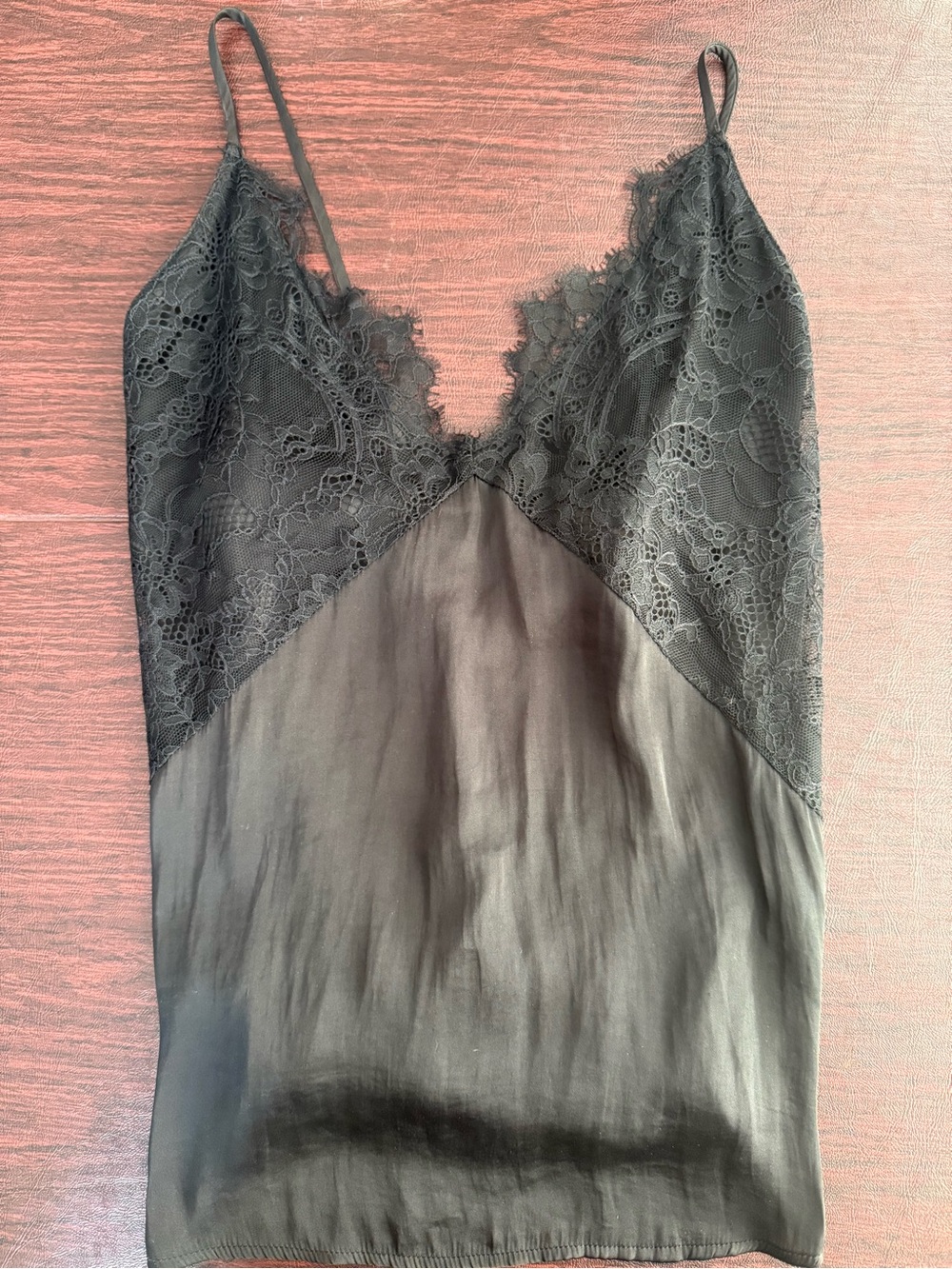 H&M Black Lace Trim Slip Top